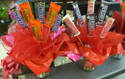 Chocolate bar bouquets