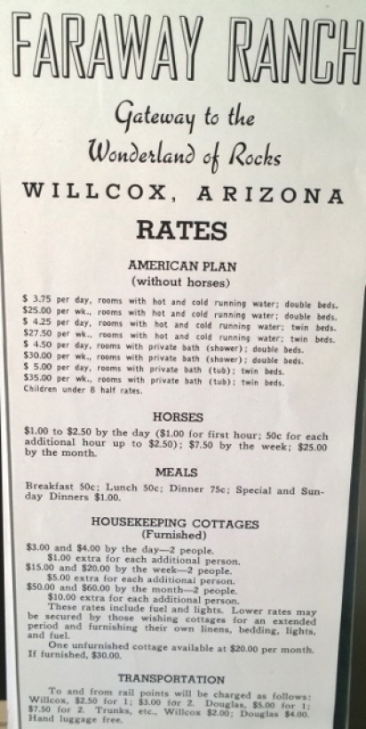 Faraway Ranch Prices
